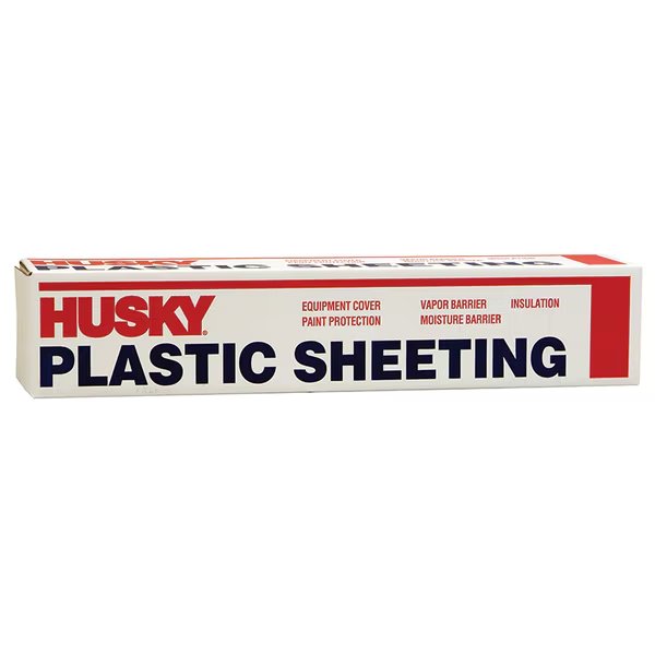 20 ft x 100 ft Clear Husky 6-Mil Low Density Plastic Sheeting, Husky, Mfr#: 620C